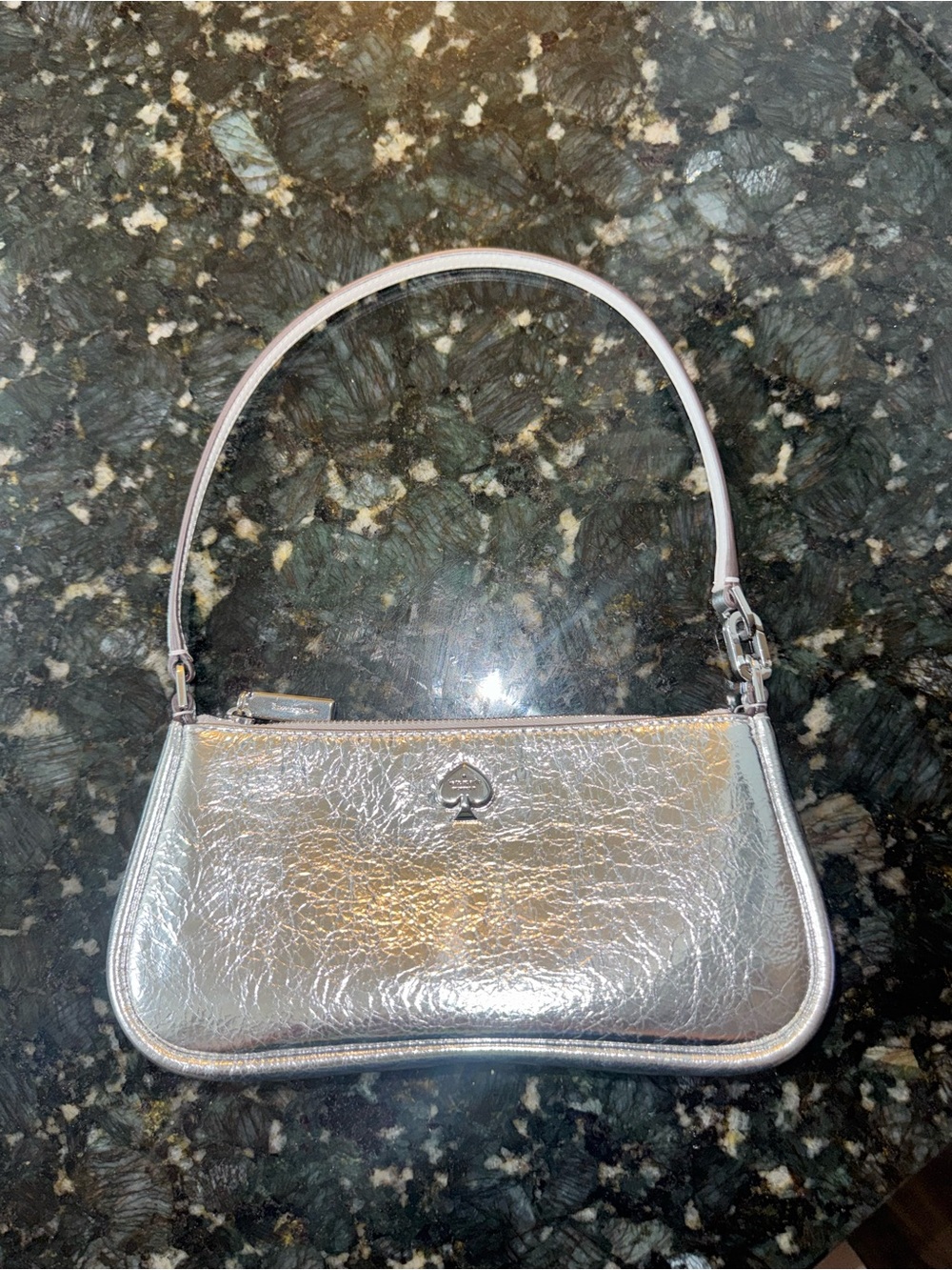 Kate Spade Metallic Silver Clutch/Wrislet